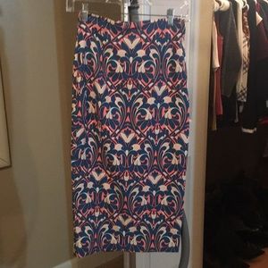 Zara high waisted pattern skirt